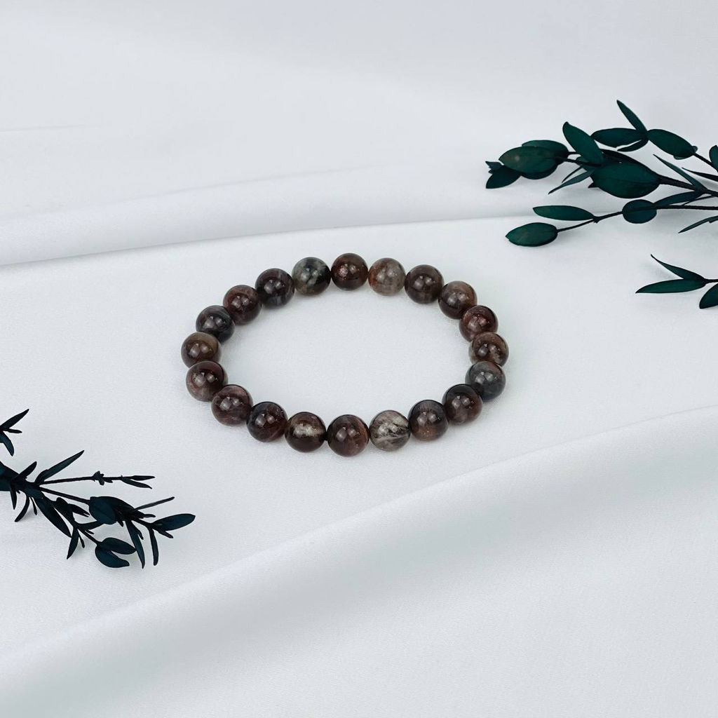 Браслет из Гелиолита (Солнечный камень) 18 см - Радуга самоцветов фото 2