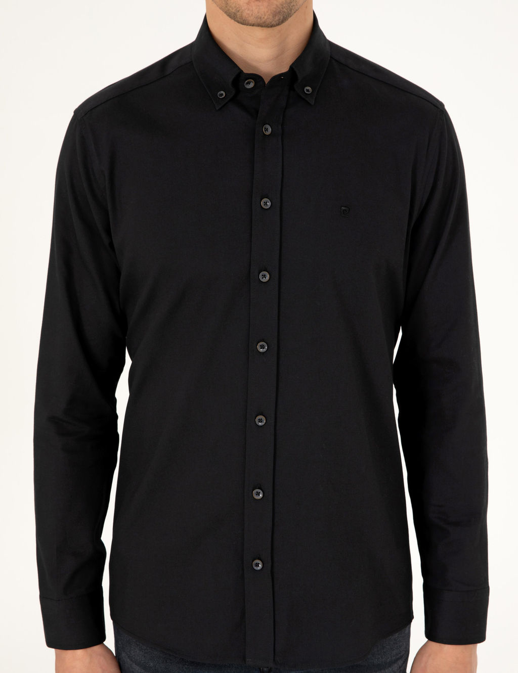 Siyah Regular Fit Uzun Kollu G_mlek - Pierre cardin фото 6