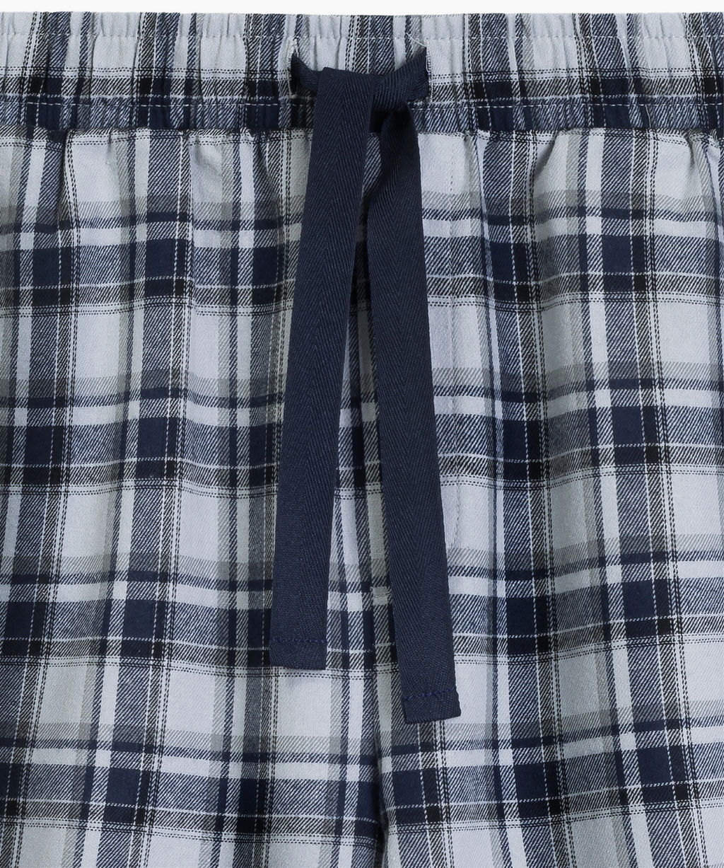 ATLANTIC NMP-393 Пижама мужская Flannel Check темно-синий + серый фото 5