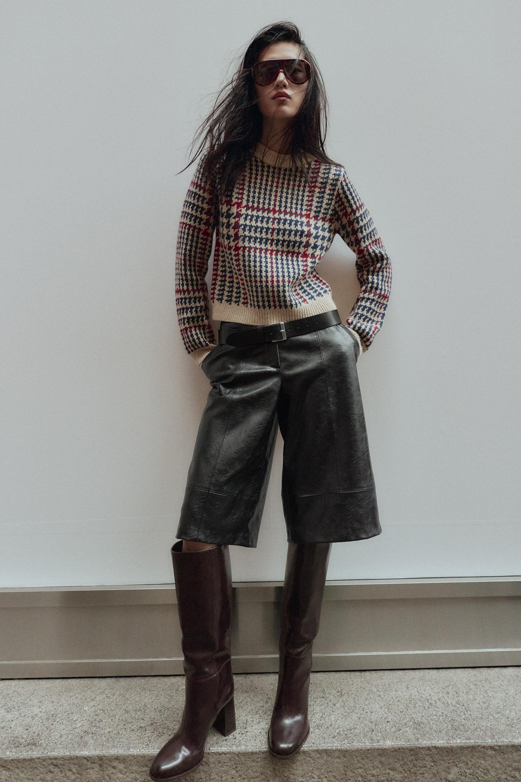 HOUNDSTOOTH WOOL JUMPER