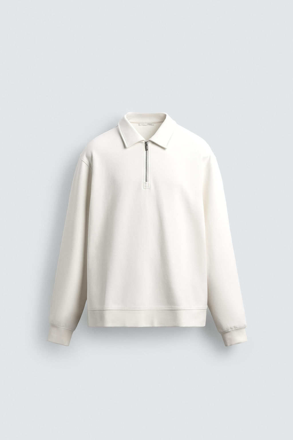 INTERLOCK QUARTER ZIP POLO SHIRT - Zara фото 9