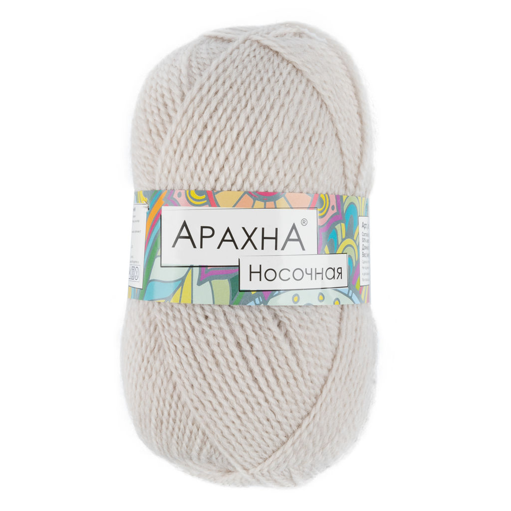 Пряжа ARACHNA Носочная 50% шерсть, 50% акрил 5 шт. х 100 г 250 м