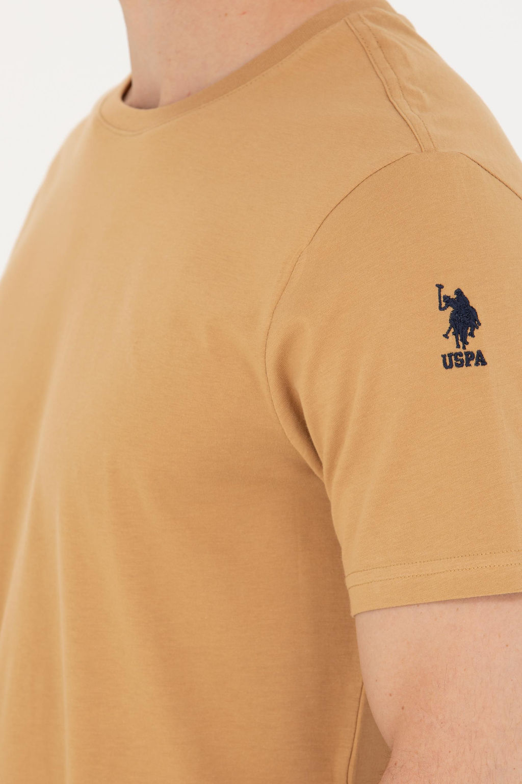 U. S. Polo Assn Мужская футболка Camel Basic с круглым вырезом - U.s. polo assn фото 7