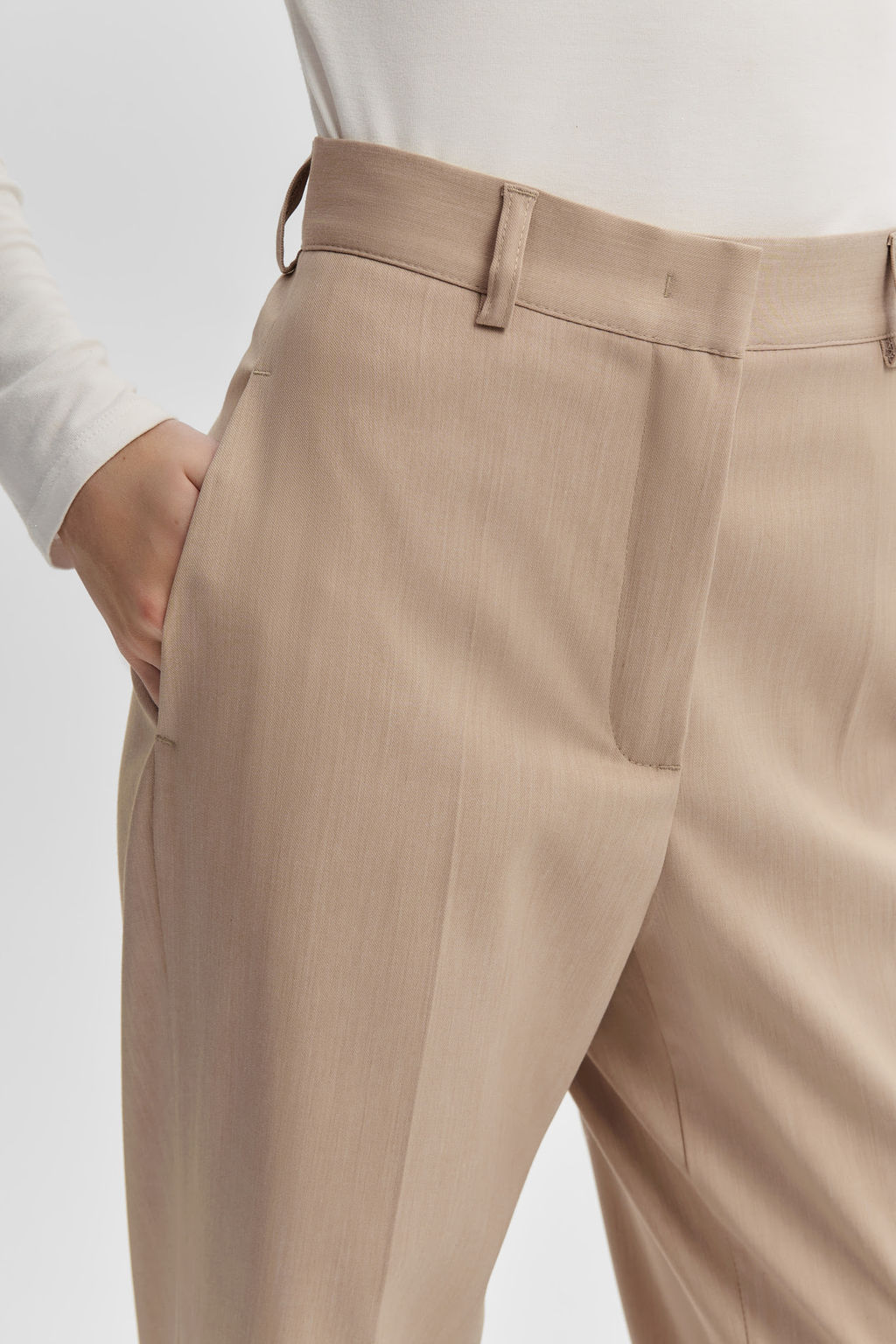 Брюки прямого силуэта с эффектом меланж - Mollis фото 3