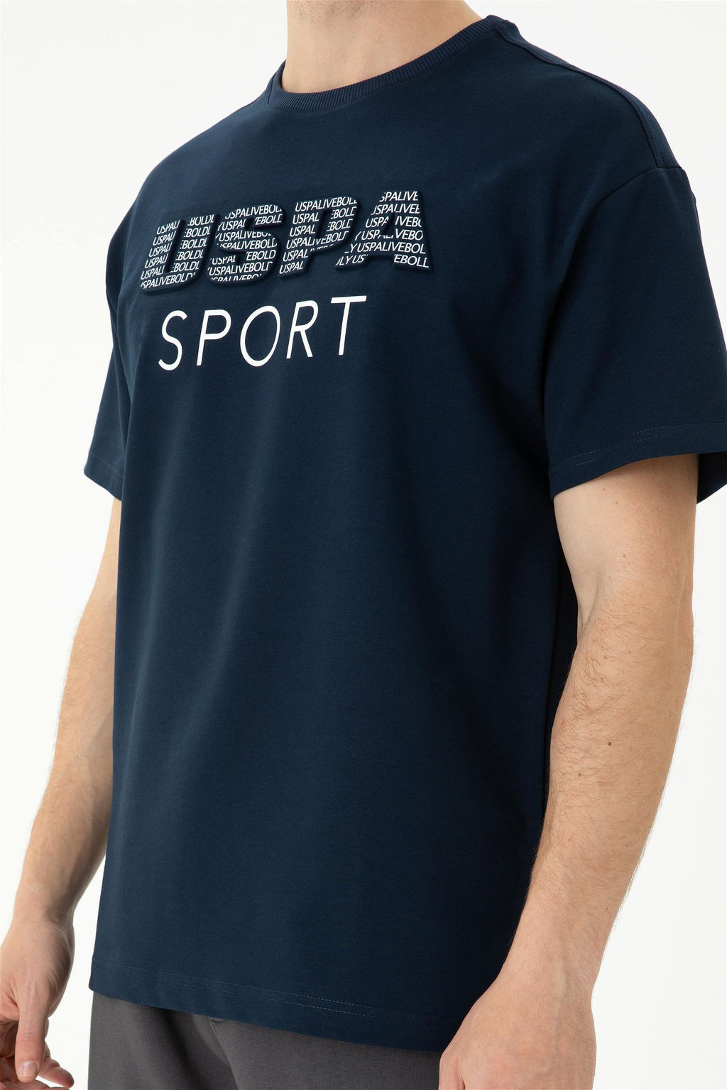 Мужская темно-синяя комфортная футболка с круглым вырезом Неожиданная скидка в корзине - U.s. polo assn фото 6