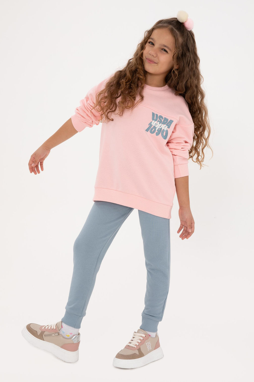 K_z _ocuk A__k Pembe Pijama Tak_m_ Sepette S_rpriz _ndirim - U.s. polo assn фото 8