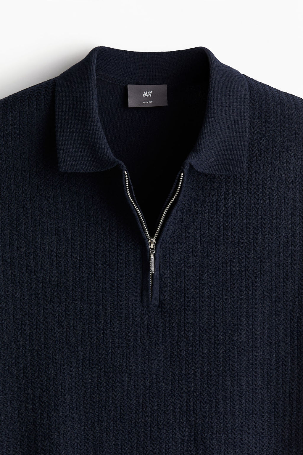 Polo con media cremallera Slim Fit - H&m фото 7