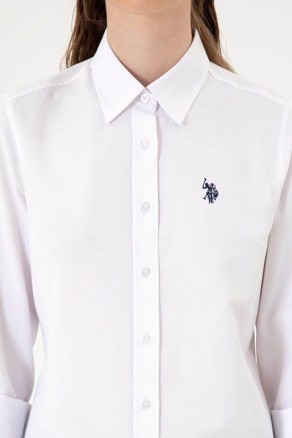 Kad_n Beyaz Uzun Kollu Basic G_mlek Sepette S_rpriz _ndirim - U.s. polo assn фото 6