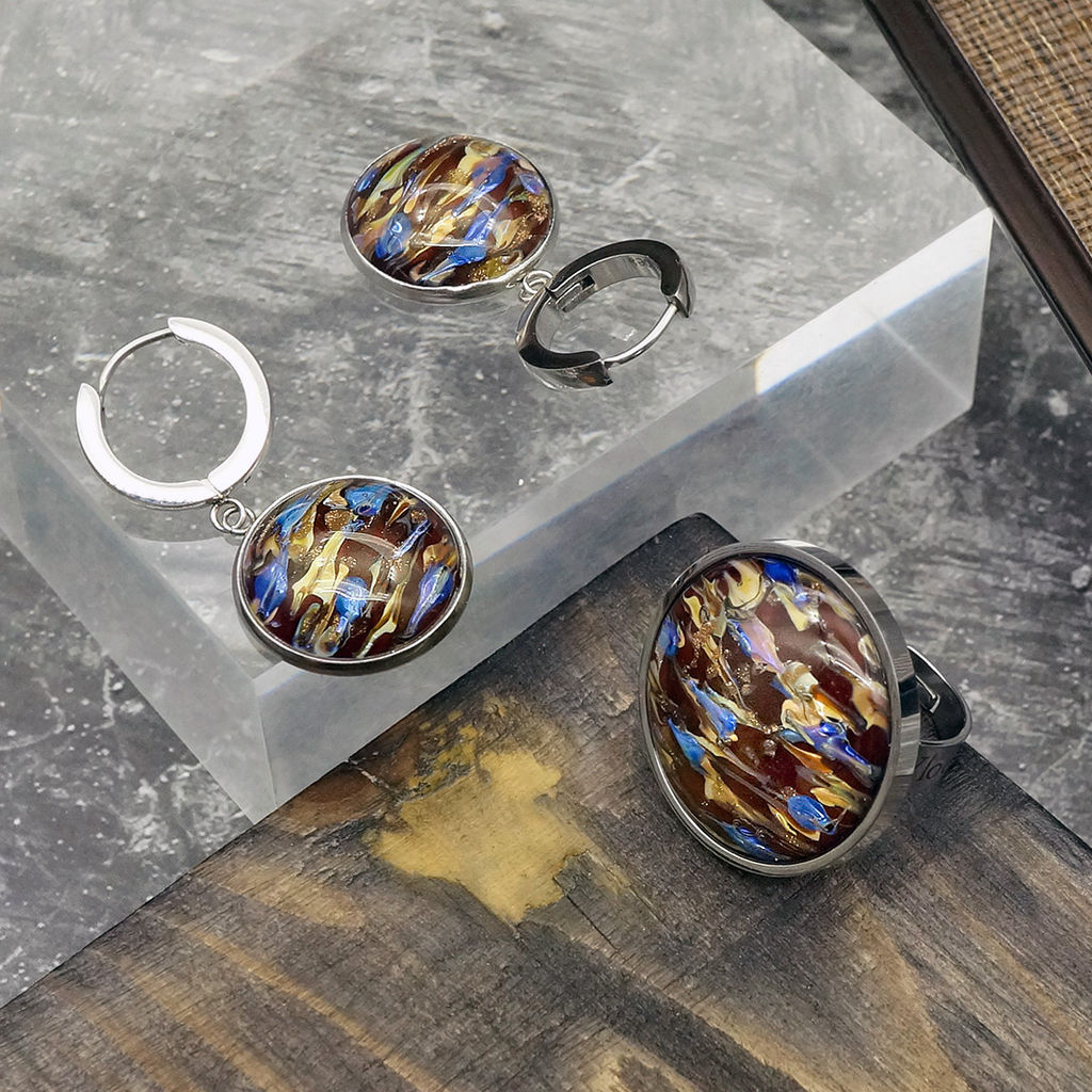 Серьги из муранского стекла FLOWERING TEA LS3429