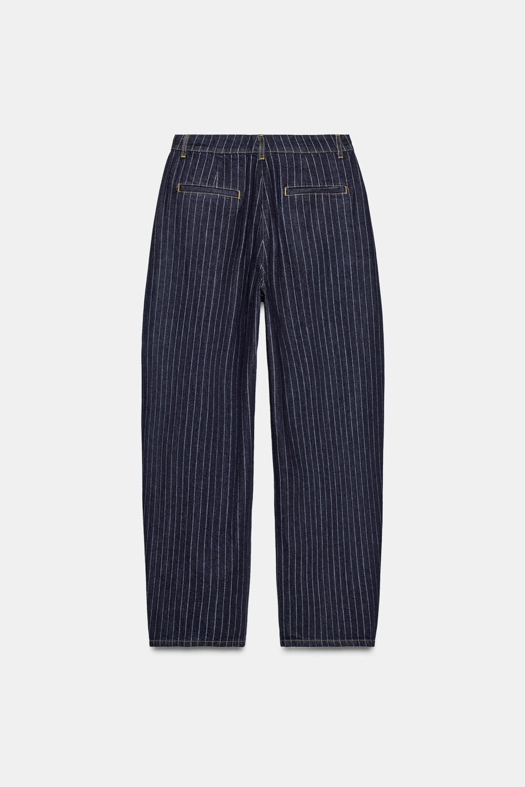ZW COLLECTION MID-WAIST STRIPED BALLOON JEANS - Zara фото 8