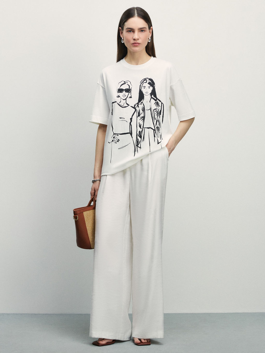 Футболка оверсайз с принтом / Zarina  фото 2