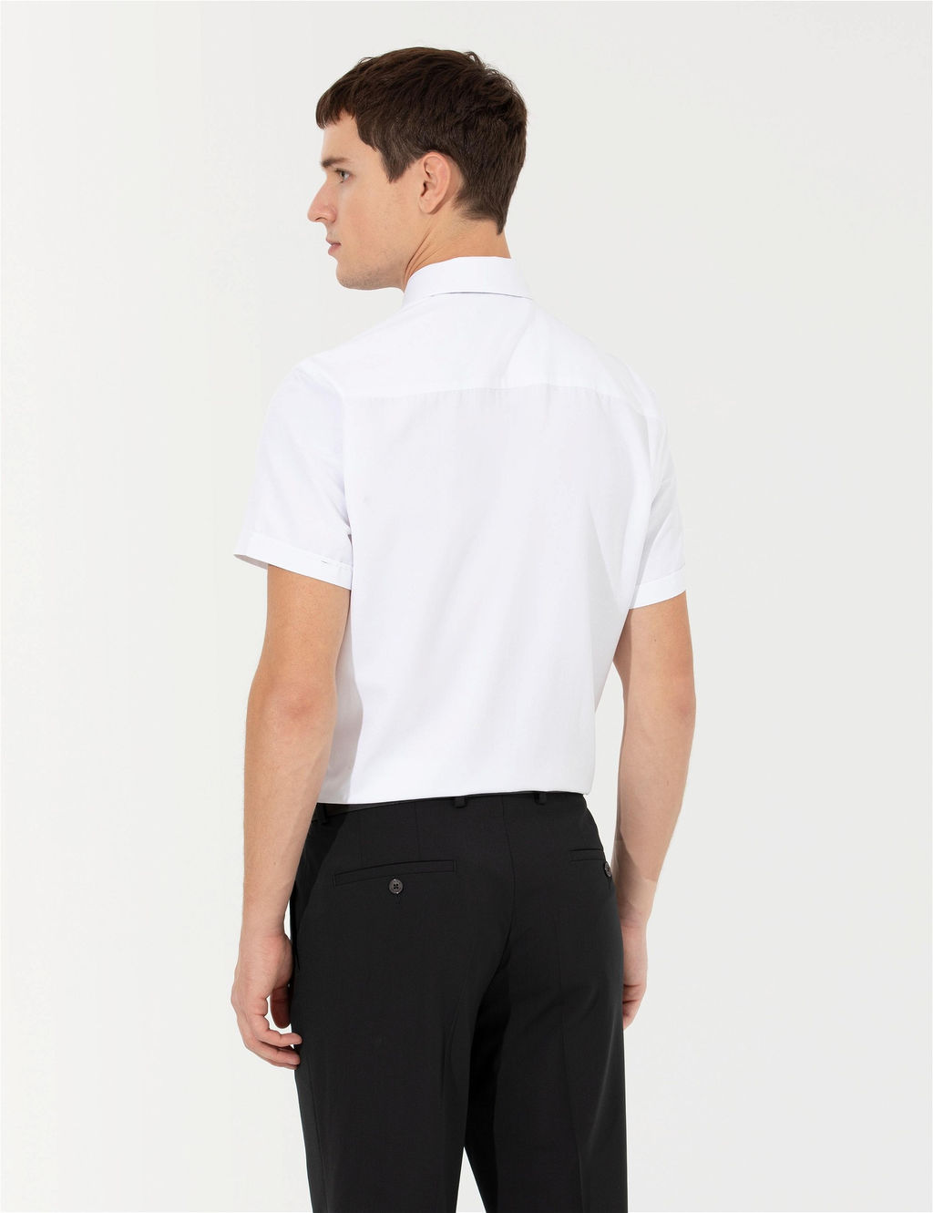 Beyaz Regular Fit Ksa Kollu Gmlek - Pierre cardin фото 5