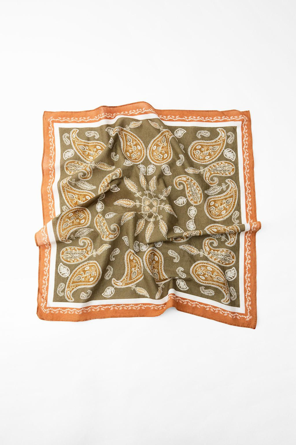 PRINTED COTTON SCARF - Zara фото 3