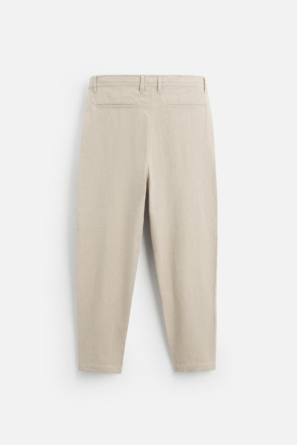 LINEN BLEND TROUSERS - Zara фото 7