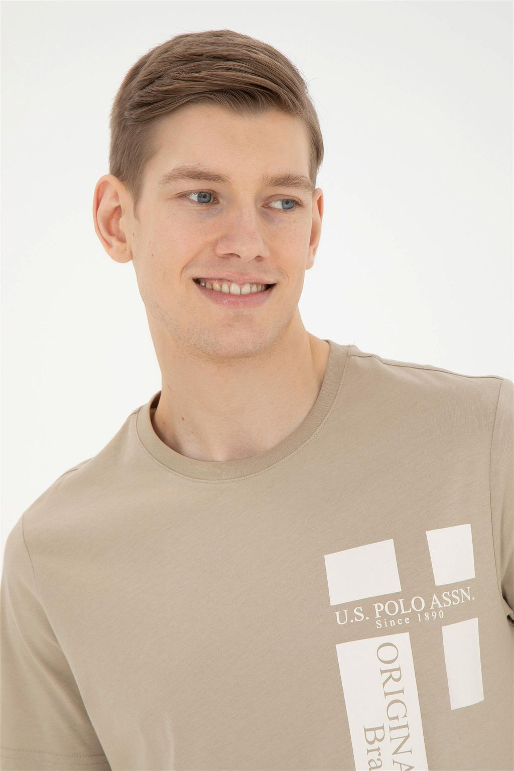 Мужская футболка светло-хаки - U.s. polo assn фото 2