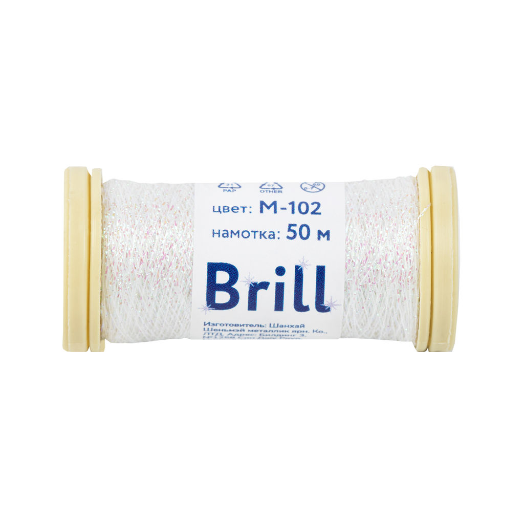 Нитки для вышивания Gamma Brill мулине М металлик 100% полиэстер 5 x 50 м фото 14