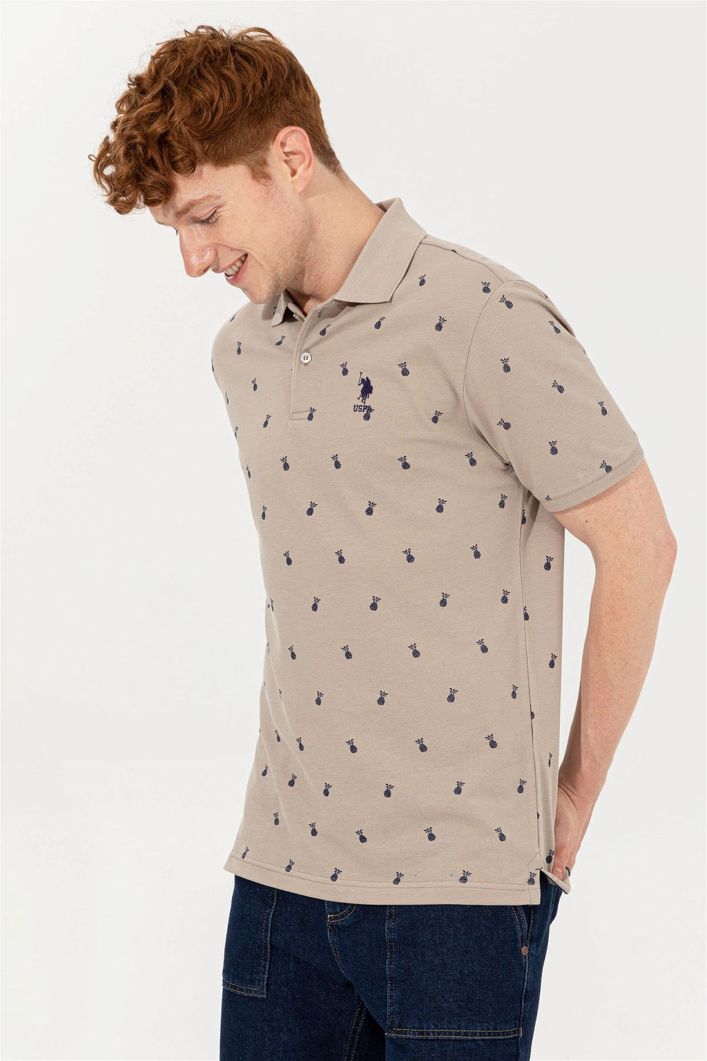 Мужская футболка цвета хаки с воротником-поло Неожиданная скидка в корзине - U.s. polo assn фото 3