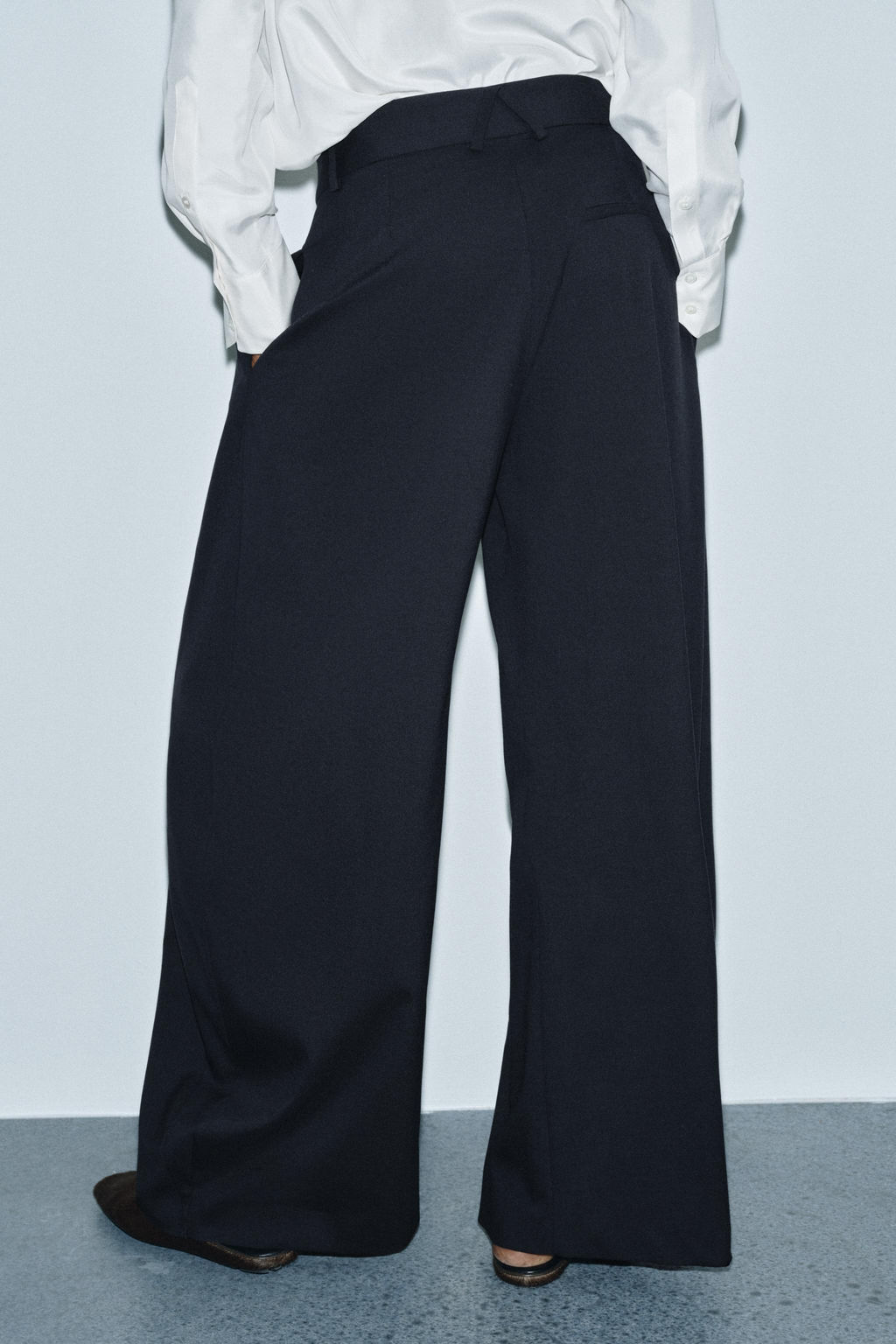 ZW COLLECTION WIDE-LEG TROUSERS WITH DARTS - Zara фото 3