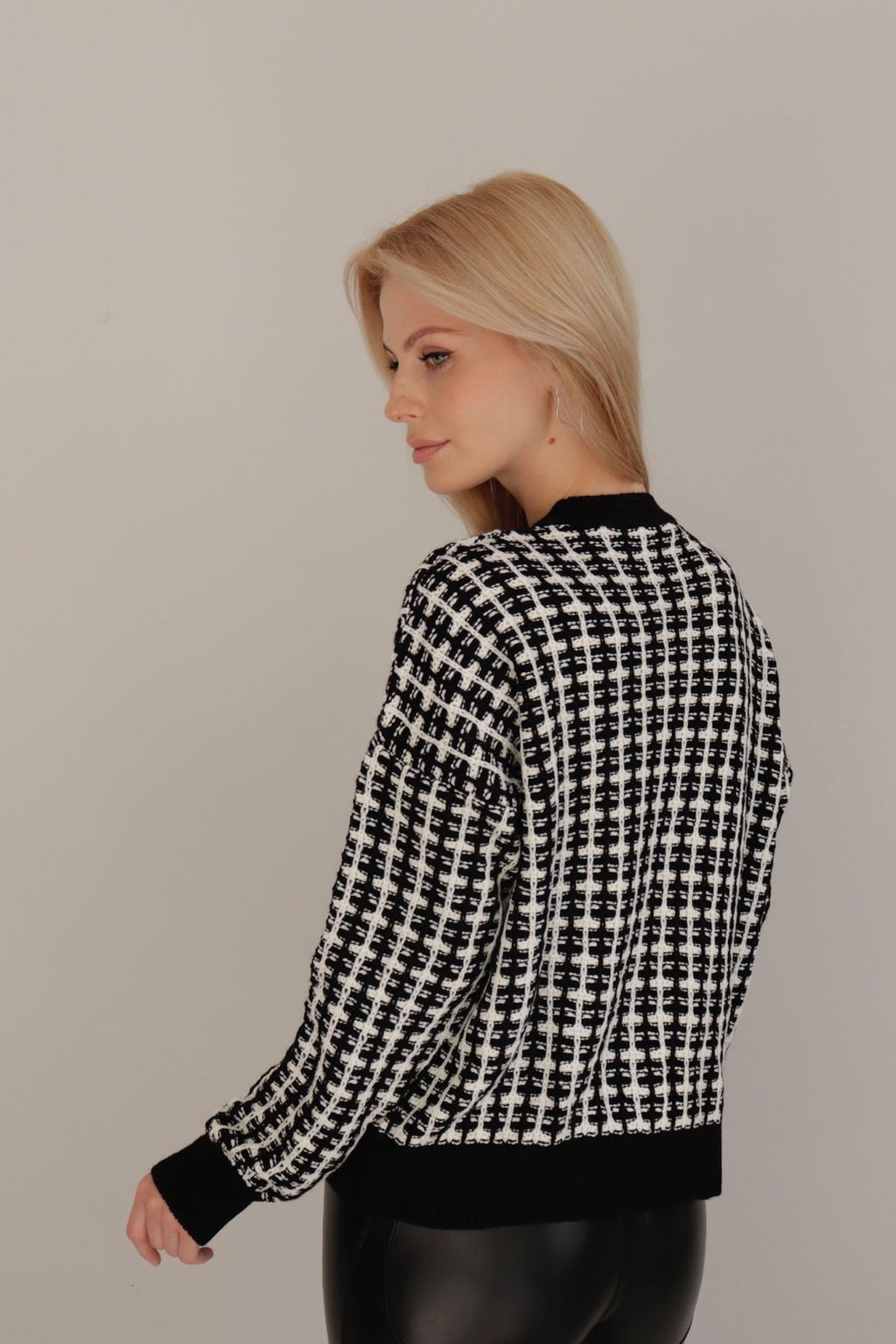 10398 Джемпер чёрно-белый - Martichelli фото 10