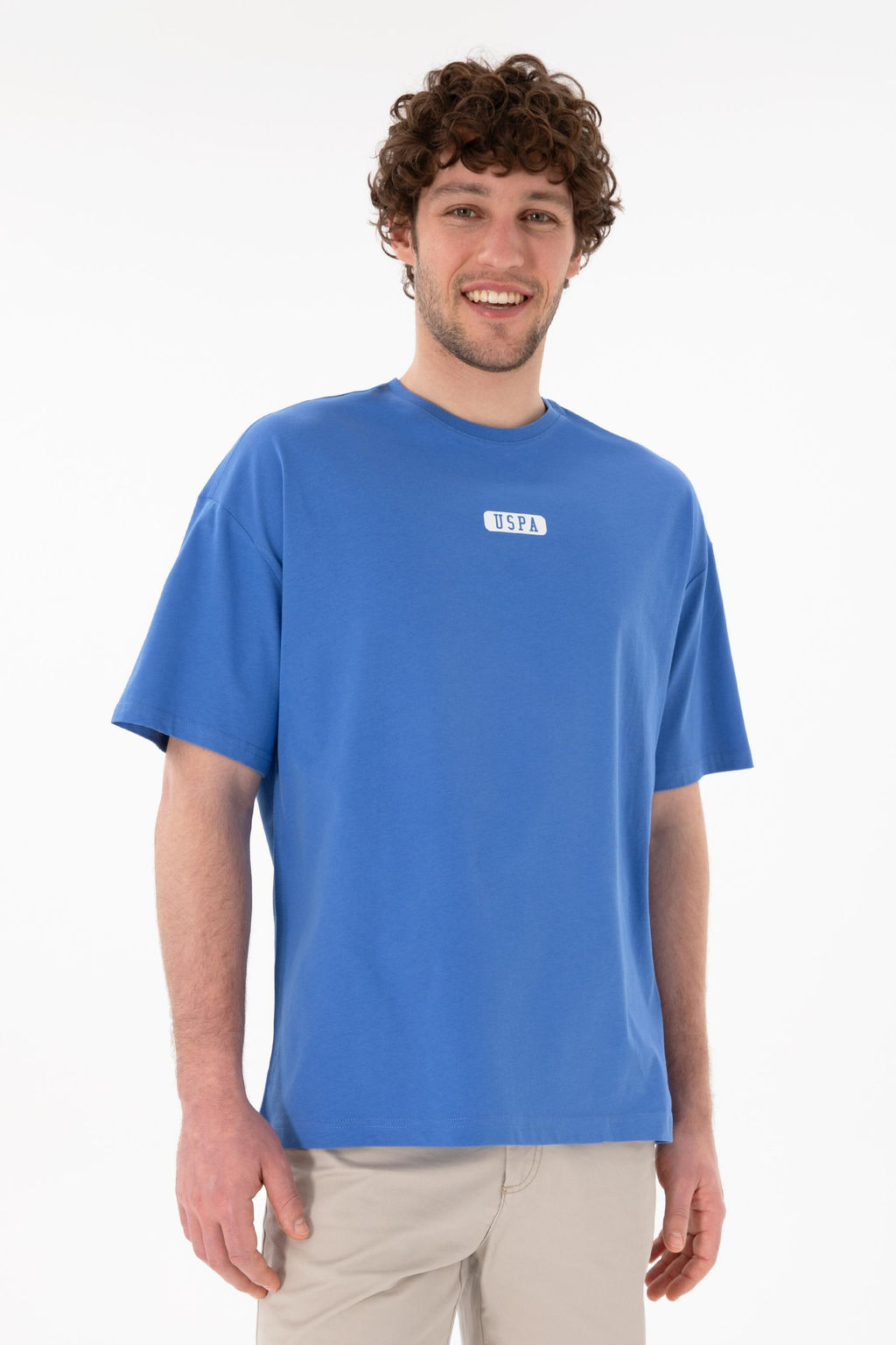 Erkek Oversize Fit Bisiklet Yaka _ndigo Ti__rt Sepette S_rpriz _ndirim - U.s. polo assn фото 2