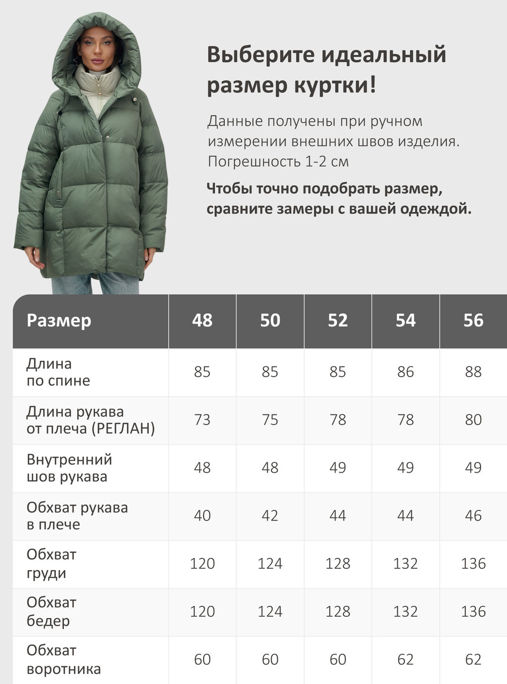 Куртка двубортная женская зимняя с капюшоном цвета хаки 7736Kh Бренд: Visdeer  фото 25