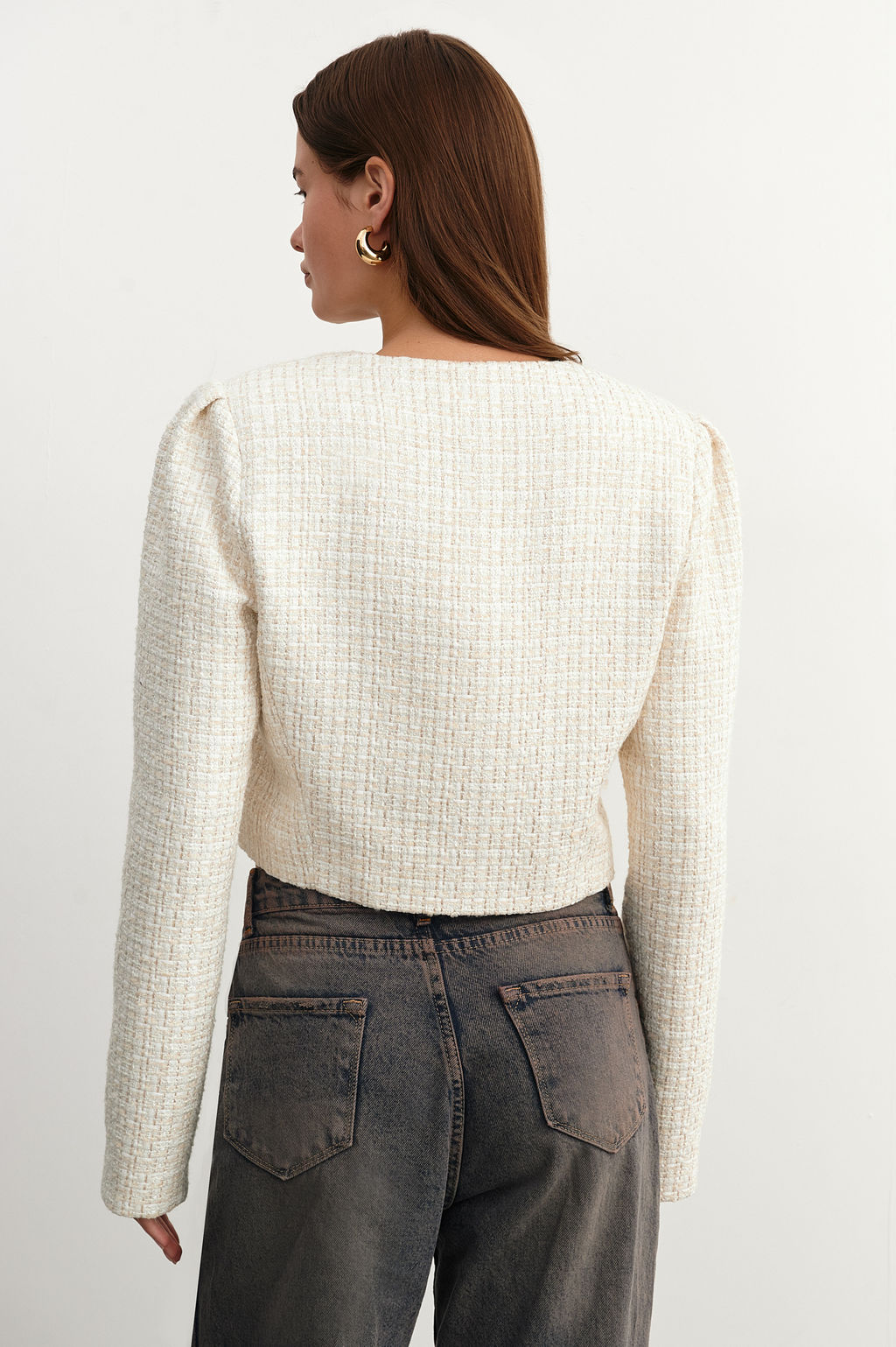 Жакет из твида с объемными рукавами - Mollis фото 6