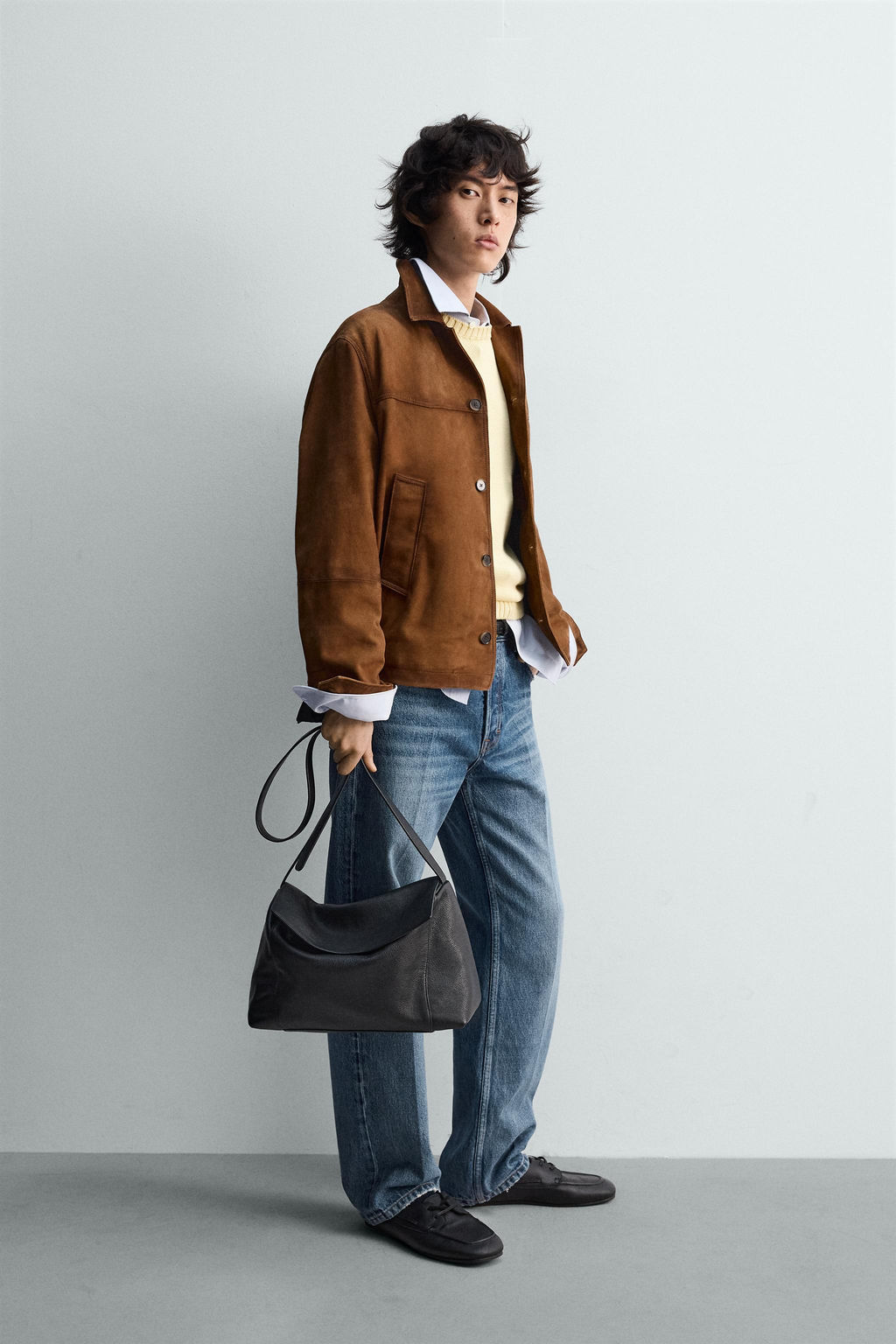 RELAXED FIT LEATHER SUEDE JACKET LIMITED EDITION - Zara фото 13