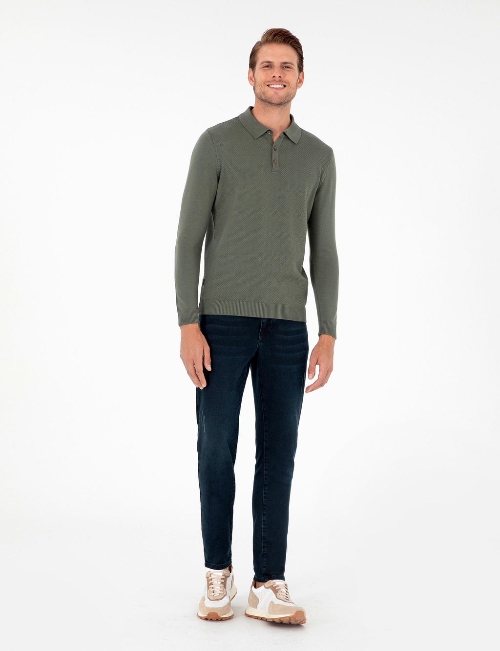 Duman Slim Fit D__meli Polo Yaka Triko Kazak - Pierre cardin фото 4