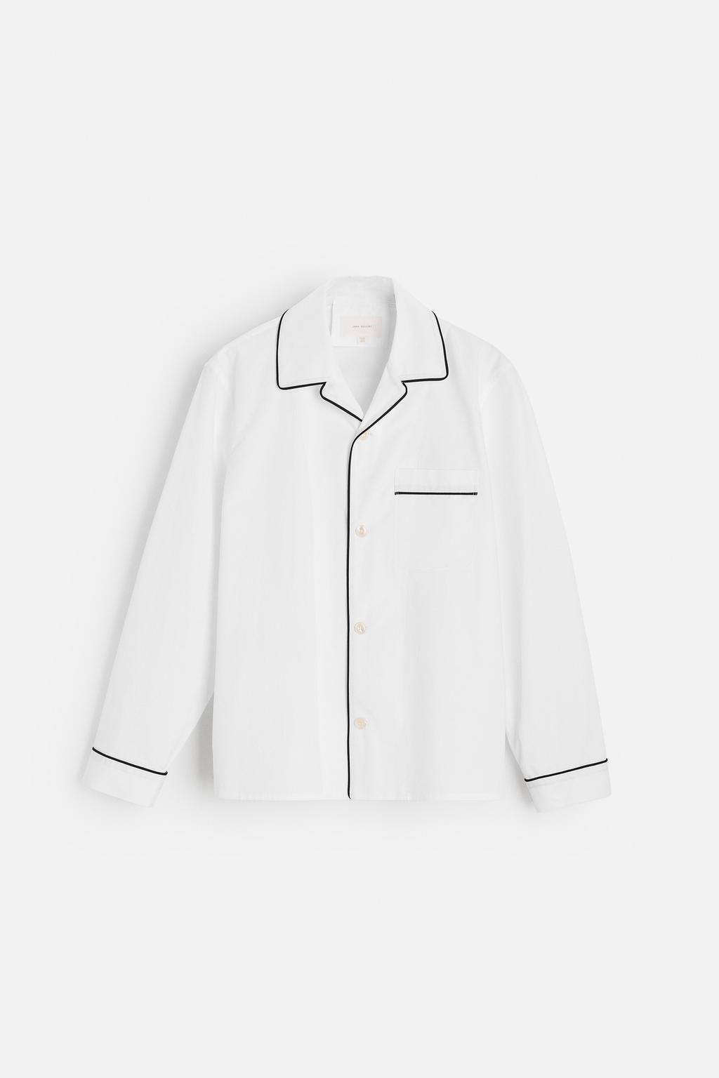 CONTRAST PYJAMA SHIRT - Zara фото 6