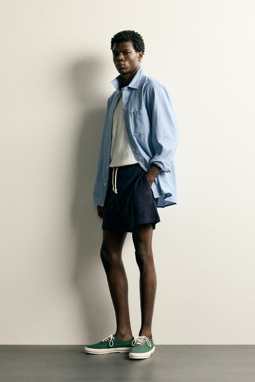 BERMUDA RELAXED FIT TOALLA / Marino - Zara фото 4