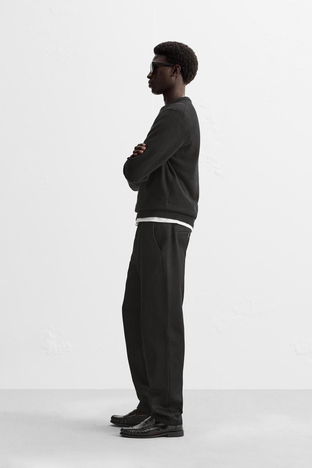 COTTON - WOOL TROUSERS - Zara фото 4
