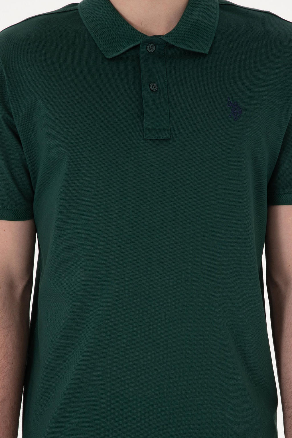 Erkek Regular Fit Polo Yaka Koyu Ye_il Basic Ti__rt Sepette S_rpriz _ndirim - U.s. polo assn фото 13