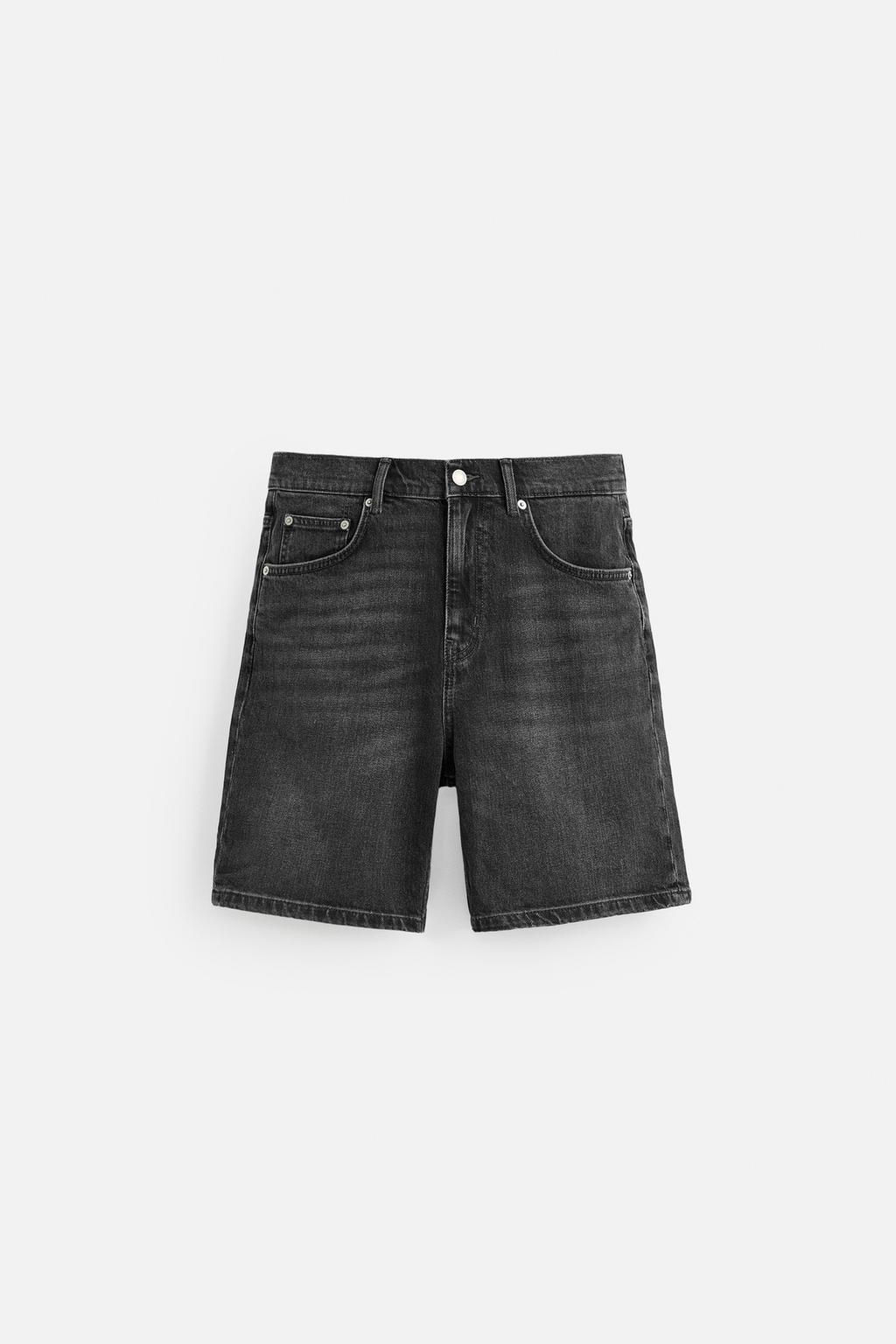 REGULAR FIT DENIM BERMUDA SHORTS - Zara фото 4