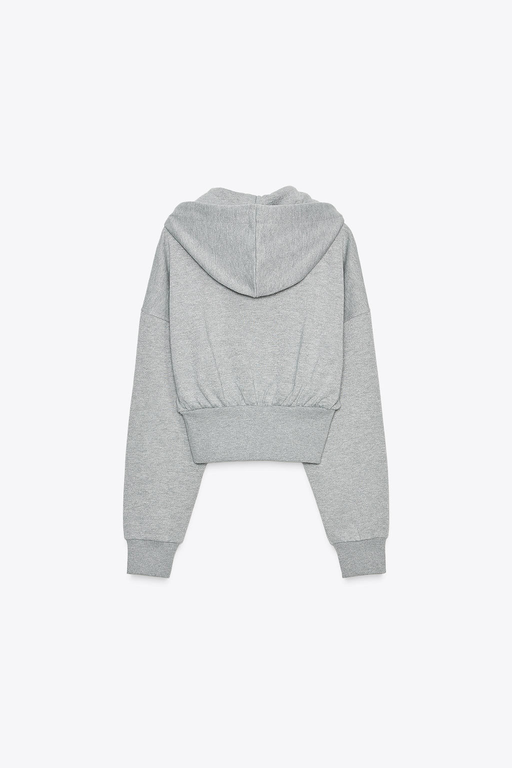 METALLIC THREAD CROP HOODIE - Zara фото 7
