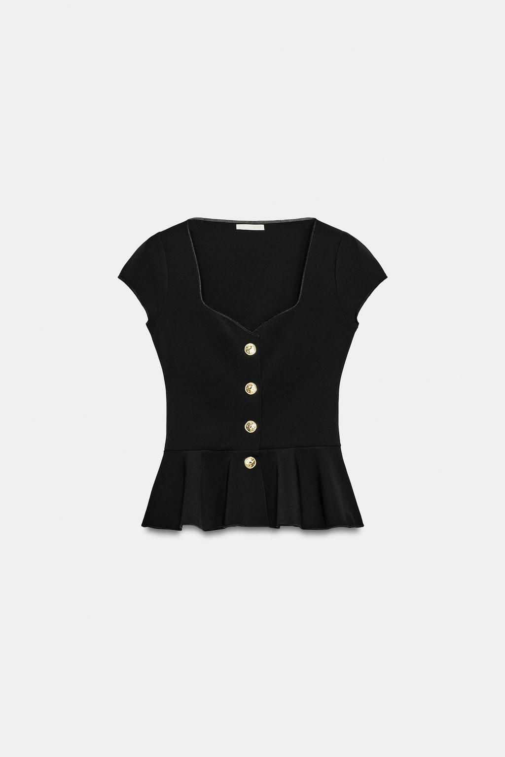 TOP PEPLUM BOTONES / Rojo - Zara фото 22