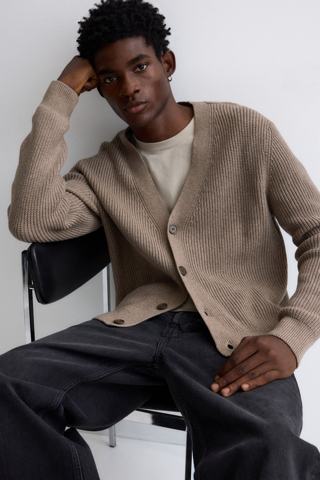 C?rdigan en punto de canal? Regular Fit - H&m фото 7
