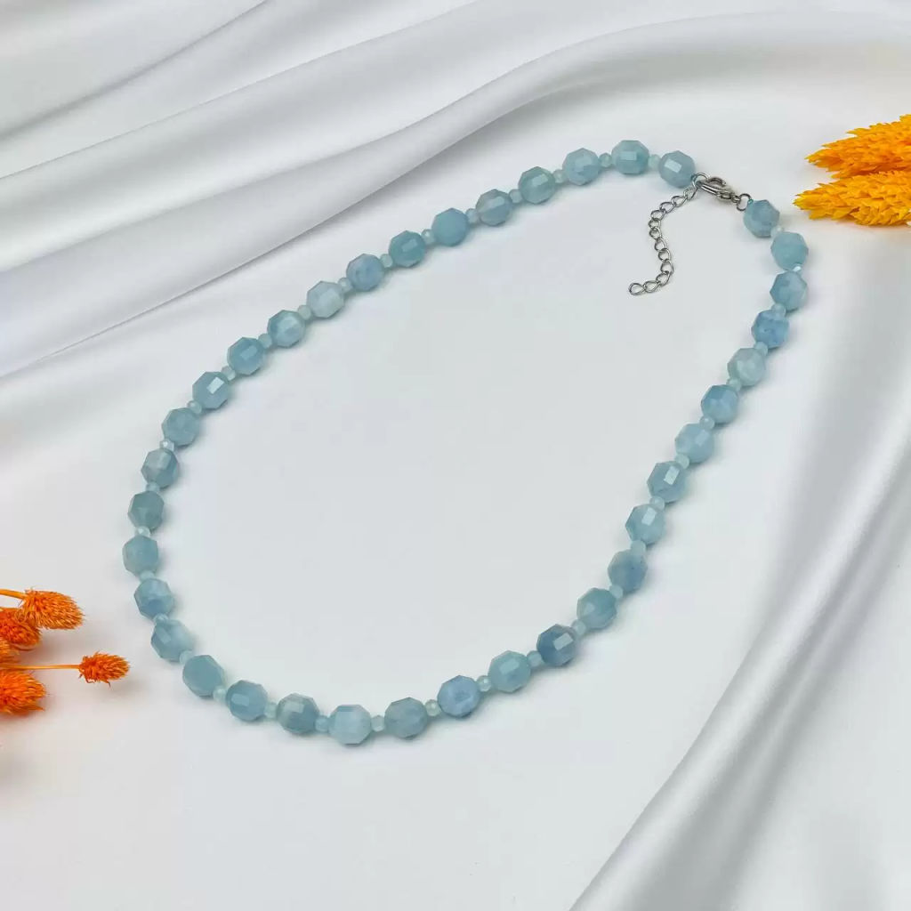 Бусы из Аквамарина (Бразилия) 54 см  +