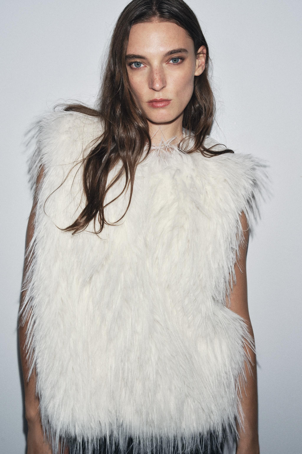 ZW COLLECTION FAUX FUR WAISTCOAT
