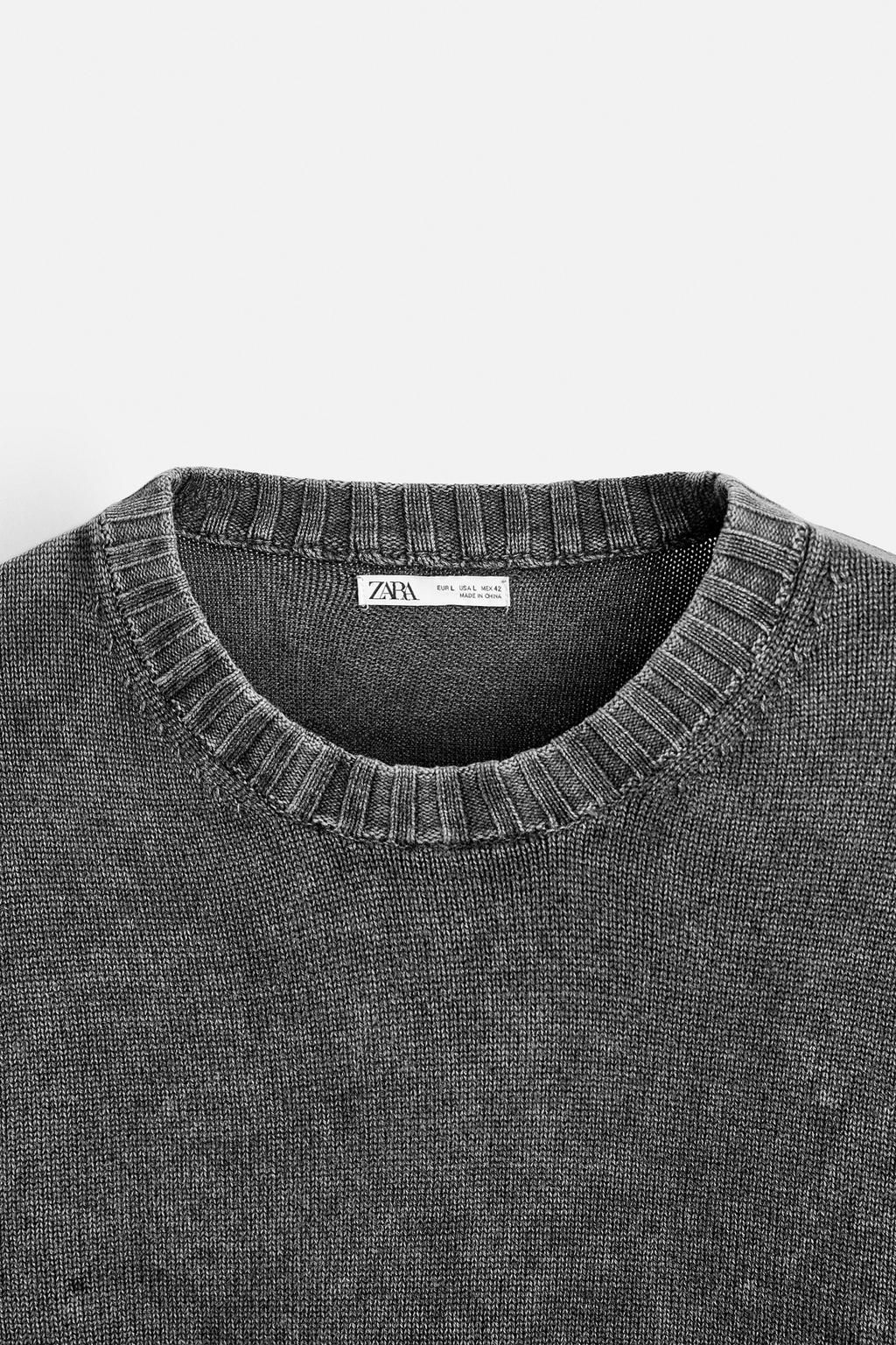 TEXTURED WASHED SWEATER - Zara фото 25