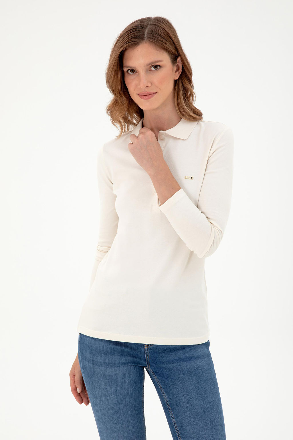 Женский кремовый базовый свитшот Неожиданная скидка в корзине - U.s. polo assn фото 10