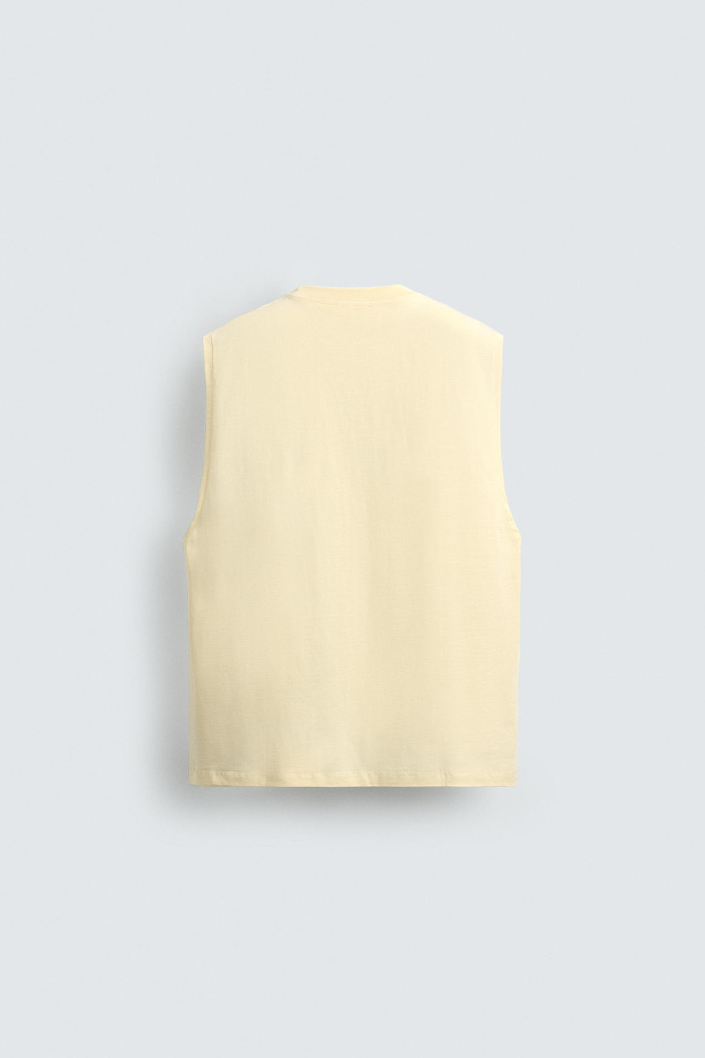 CAMISETA TANK LAVADA / Amarillo claro
