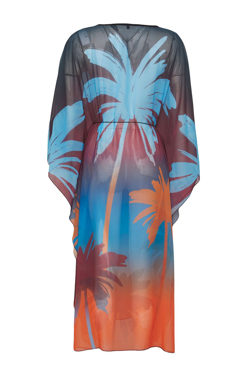 Tropikal Desenli Dokuma Y?rtmacl? Maxi Plaj Elbise TBESS25EL00010 - Trendyolmilla фото 8