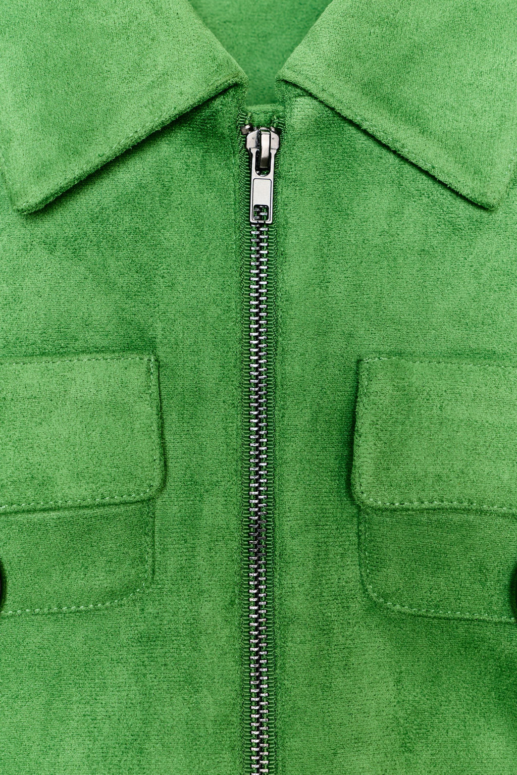 FAUX SUEDE CROP JACKET - Zara фото 11