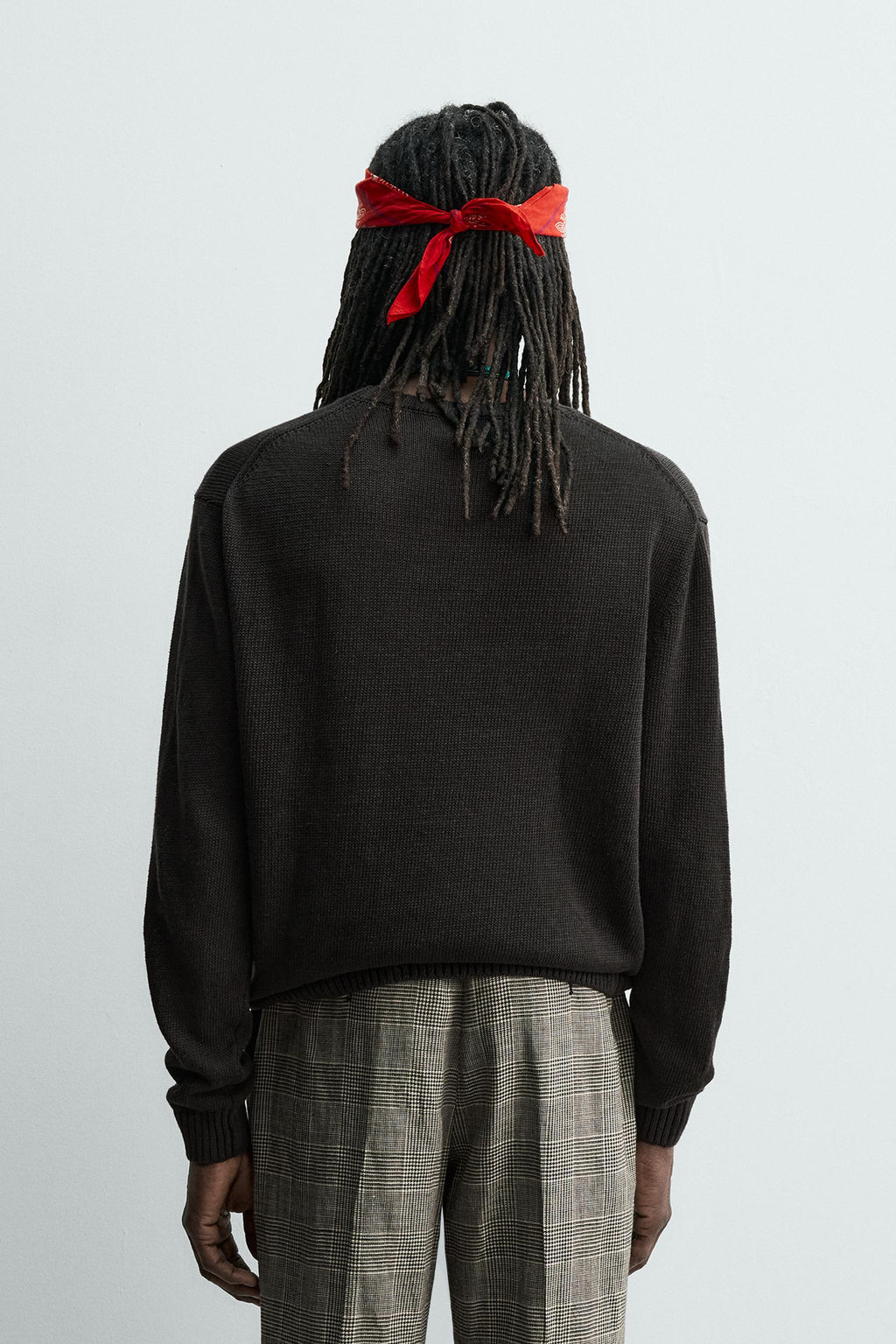 JERSEY REGULAR FIT 100% LINO AARON LEVINE X ZARA / Chocolate  фото 3