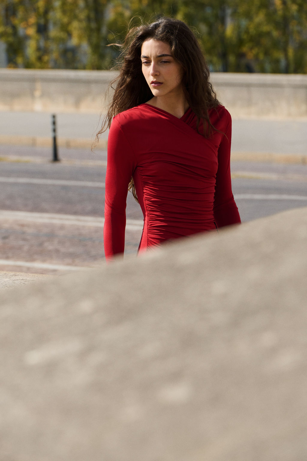 Vestido drapeado de punto - H&m фото 5