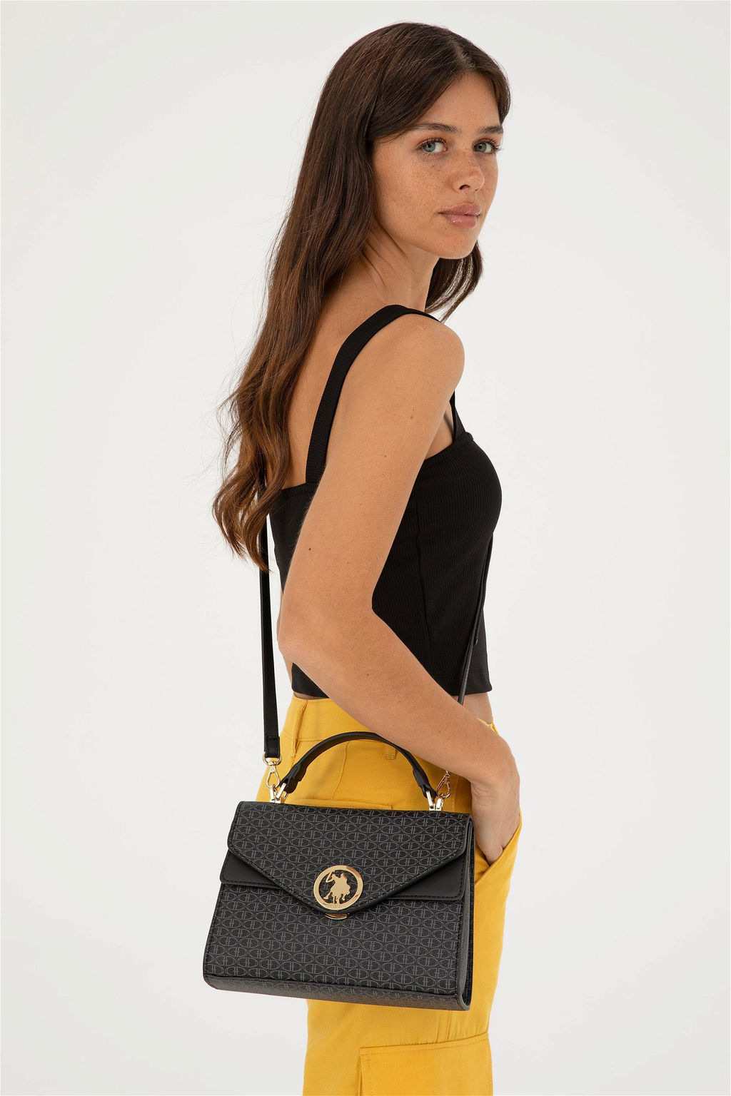 U. S. Polo Assn / Женская черная сумка через плечо