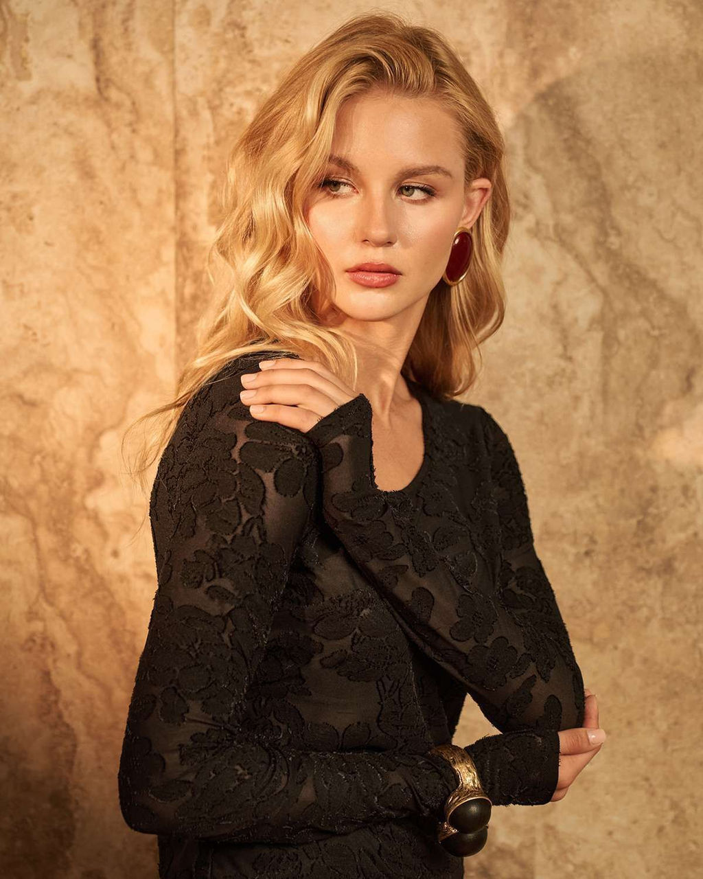 Лонгслив из текстурного трикотажа с вытравкой узора - Sahar art lab фото 13