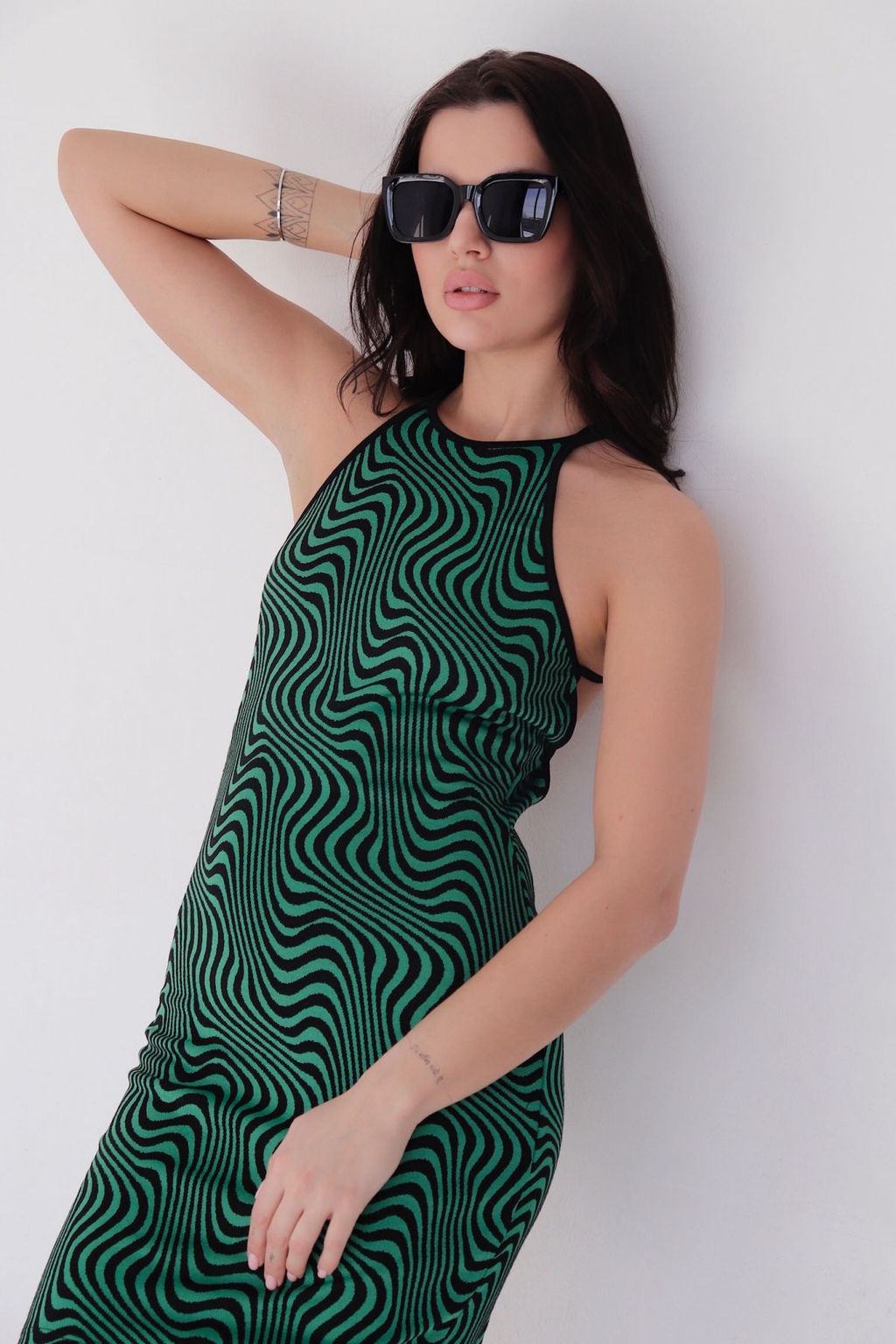 Мини-платье зелёное - Martichelli фото 9