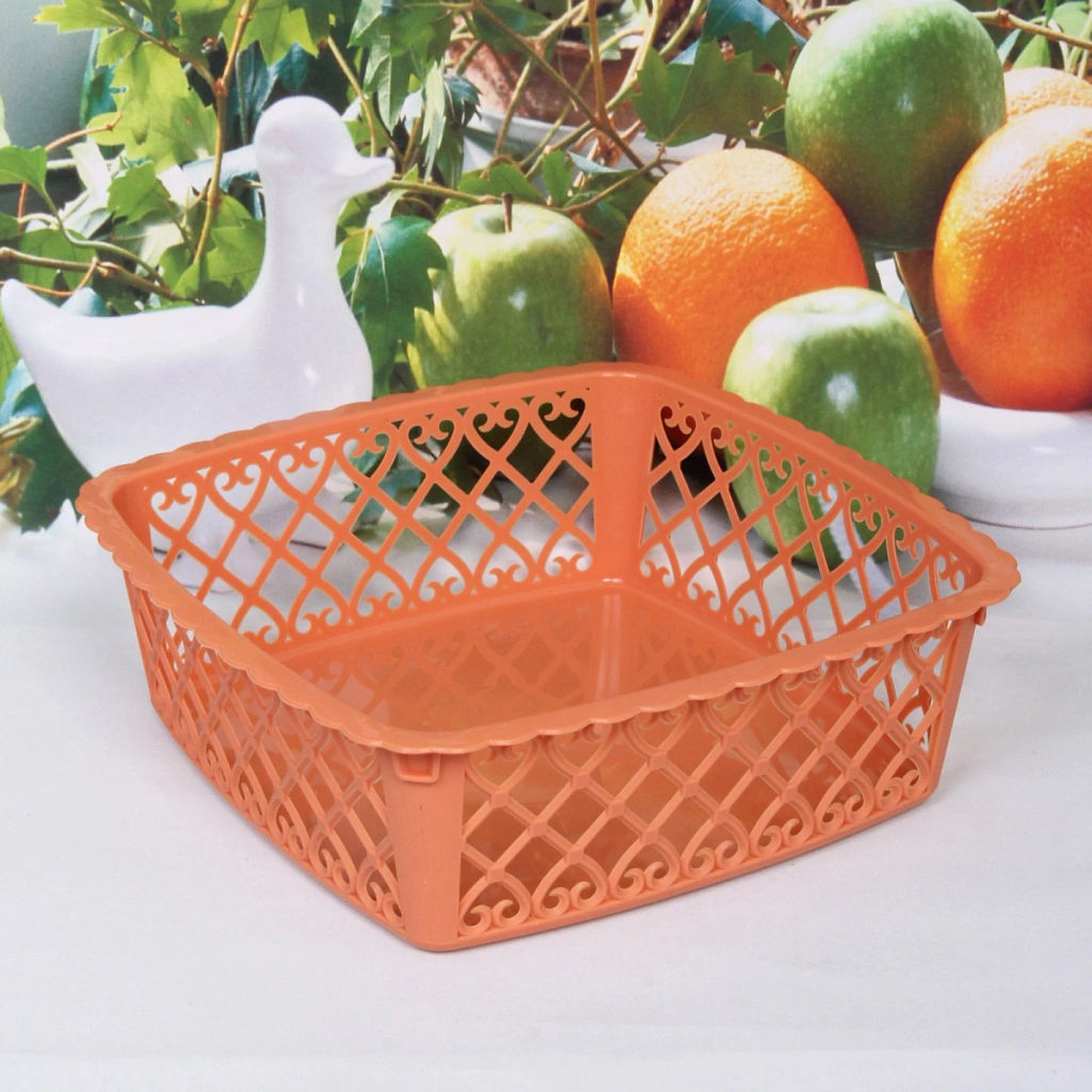 Цена за 3 шт. Сухарница пластиковая "Астория" 23*23*7,5см, тициан