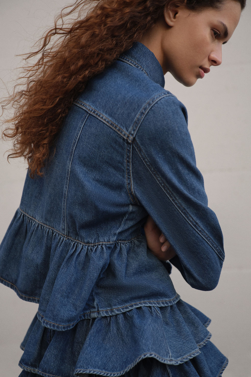 Cazadora denim con peplum - H&m фото 3